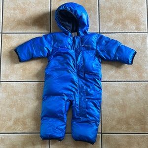 Columbia blue puffer suit 6-12 month